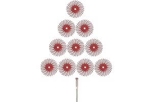 YKLP 10Pcs 200 Grit Radial Bristle Disc Brush with 1/8" Shank Abrasive Bristle Disc Set for Wood Jewelry Mold Polishing