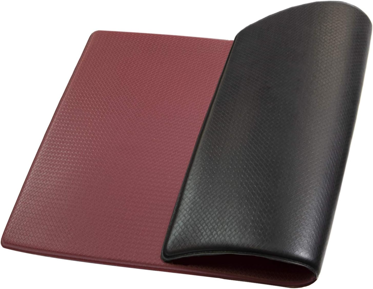 Simple Being Anti Fatigue Kitchen Floor Mat, Comfort Heavy Duty Standing Mats, Ergonomic Non-Toxic Waterproof PVC Non Slip Washable for Indoor Outdoor Home Office (Black/Burgundy, 32