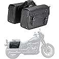 KEMIMOTO Motorcycle Saddlebags Large Capacity 36L Saddle Bags PU Leather Luggage Bag for Sportster Softail Dyna Rebel V-star Shadow Road King Universal Pair