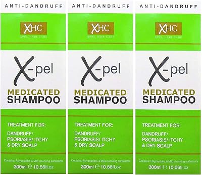 Xpel Medicated Shampoo Treatment for Dandruff Scalp 3 x 300ml
