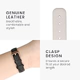 kwmobile Leather Strap for Garmin Lily Sport Watch - White Replacement Band view 4
