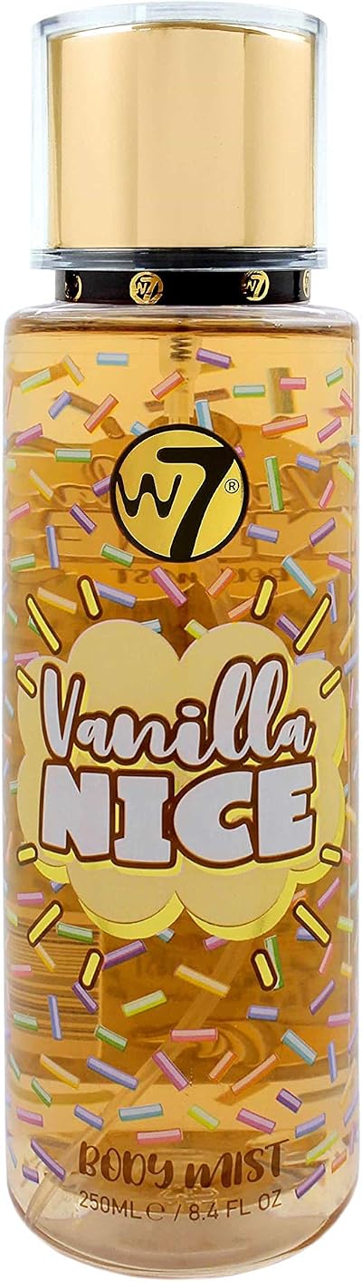 W7 Vanilla Nice Body Mist Fragrance Spray for Women 100ml