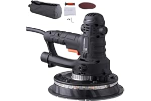 Uargd 800W Electric Drywall Sander with 12 Sanding Pads, Adjustable Speed 1200-2300 RPM, Built-in Dust Collection, Dual LED L