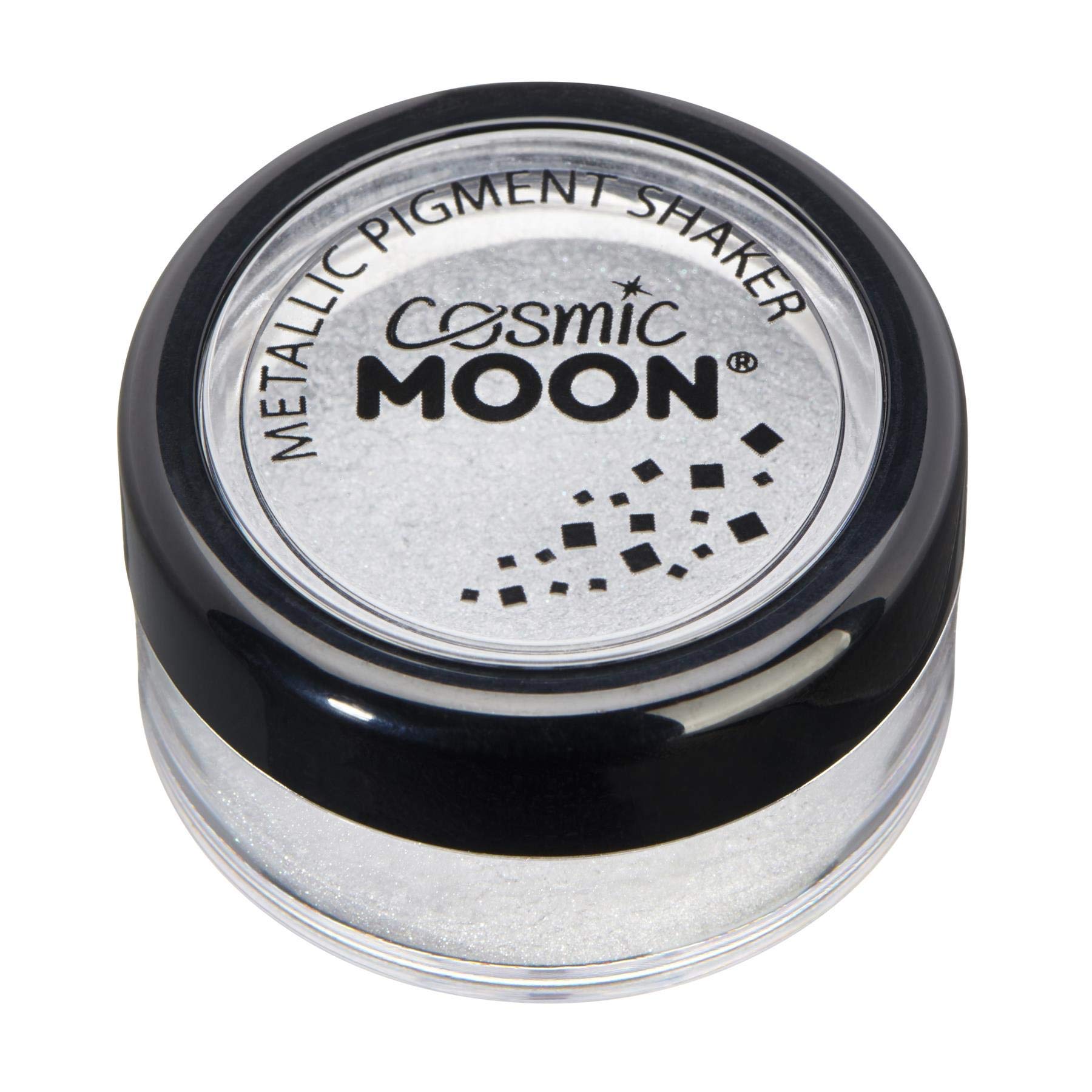 Cosmic Moon Matte Metallic Pigment Loose Face Powder | Silver Cosmetic Pearlescent Powder | Eye Shadow, Makeup for Face, Eyes & Body