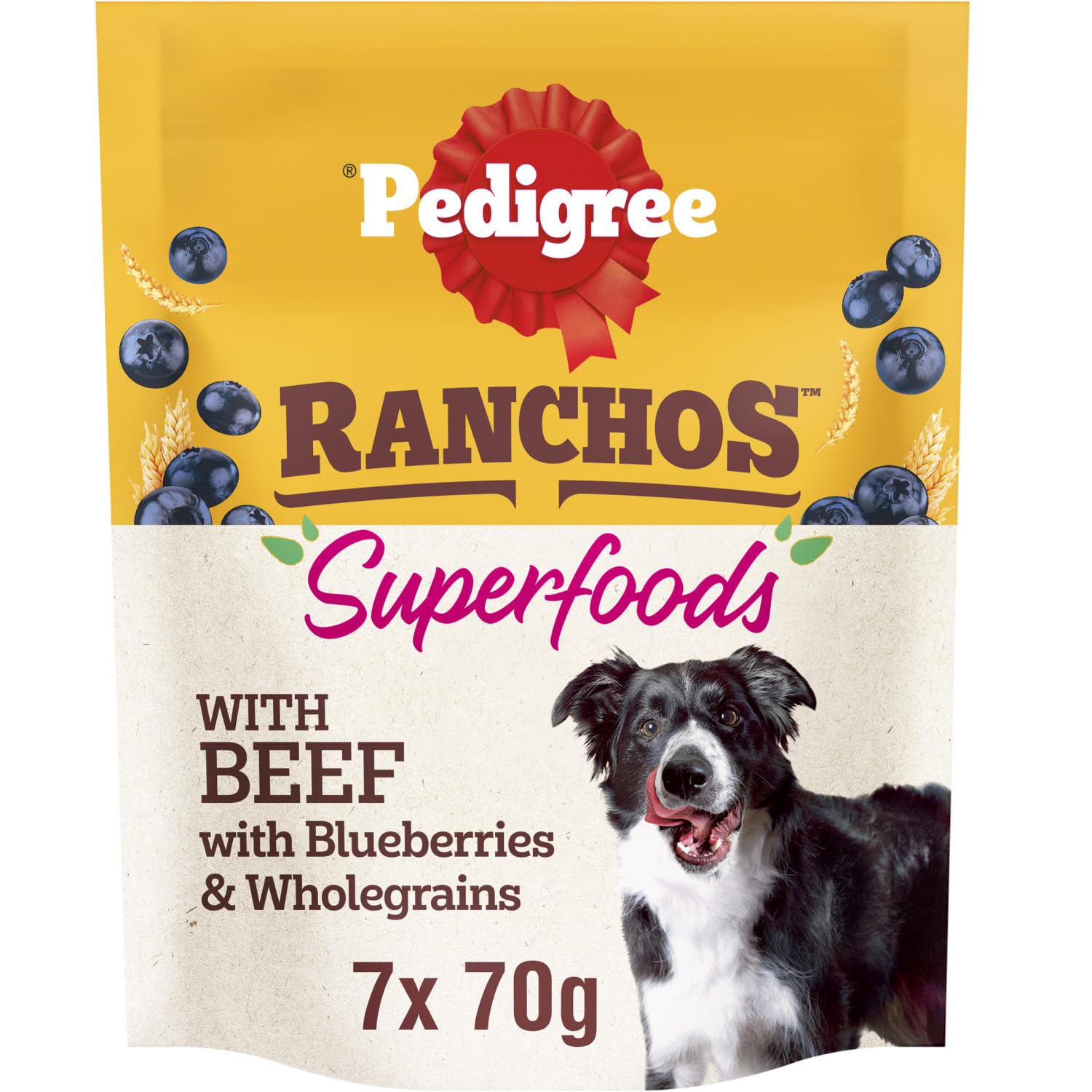 PEDIGREE Ranchos Superfoods Dog Treats with Beef 7x70g — image 1