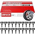 Autel TPMS Sensor 2in1 MX-Sensor 315Mhz/433Mhz Bulk of 20, Tire Sensors Rubber Stem TPMS Sensors Programmable by Autel TS408S TS501 PRO TS508WF MK808S-TS, TPMS Relearn/Activate