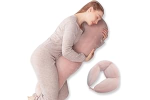 TEXSTEAD HugPillow Weighted Memory Foam Multi-Functional Body Pillow with Fleece Cover, Side Sleeper Body Pillow, Long Firm Bed Pillow, Machine Washable Cover