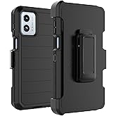 Takfox Moto G 5G 2023 Case, for Motorola G 2023 5G Belt Clip Holster Phone Case [Built-in Screen Protector] Kickstand Protective Rugged Heavy Duty Shockproof Dustproof Cover-Black/Black