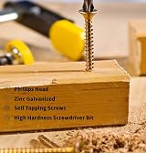 TOPYWMSP 4x30mm Flat Head Wood Screws Zinc Galvanized 100pcs view 4