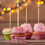LFBEST Gold Birthday Candles 12Pcs with Holder Metallic Glitter 13cm view 6