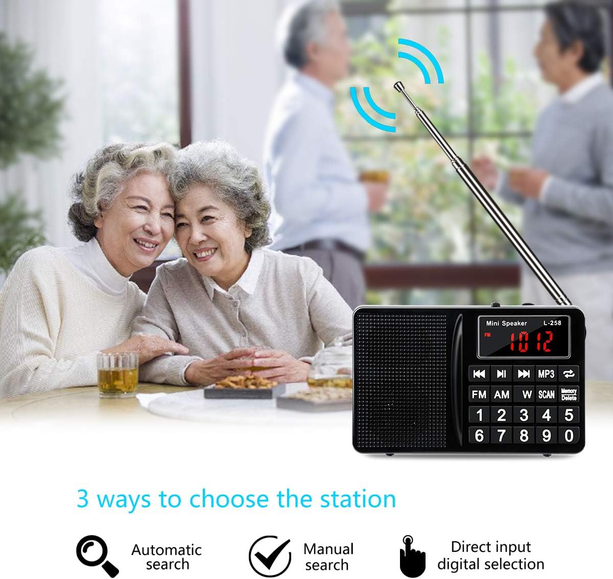 FM AM SW All-Band Receiver with Best Reception,Portable Radio with Headset Output/AUX Input/MP3/External Speaker/32GB TF Card,Stores Stations Automatically and Powered by Lithium Battery: Home Audio & Theater