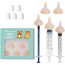 Kitten Nursing Kit – BPA-freie Silikonflasche & Spritzen, Für Neugeborene Kätzchen & Welpen