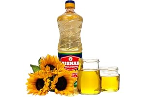 Bismak Sunflower Oil, Non GMO, Premium Quality, Refined Sunflower Oil for Cooking, 1 Liter