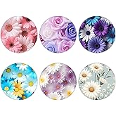 Nsotts (6 Pack) Collapsible Cell Phone Grip for Smartphones,Expanding Cellphone Holder for Phone - Flower