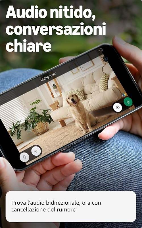 Videocamera Mini 2K+ Blink (ultimo modello) | Videocamera di sicurezza domestica con alimentatore plug-in, risoluzione video 2K, zoom 4x, visione notturna a colori | 1 videocamera – Nera