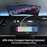 RK ROYAL KLUDGE RK61 QMK VIA 60% Mechanical Keyboard Red Switch White US Layout view 6