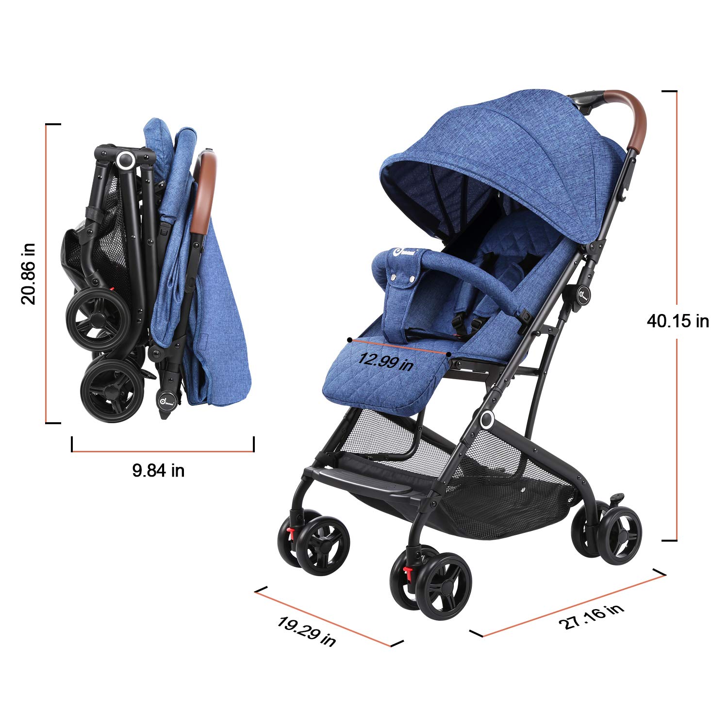 basic lightweight stroller with canopy