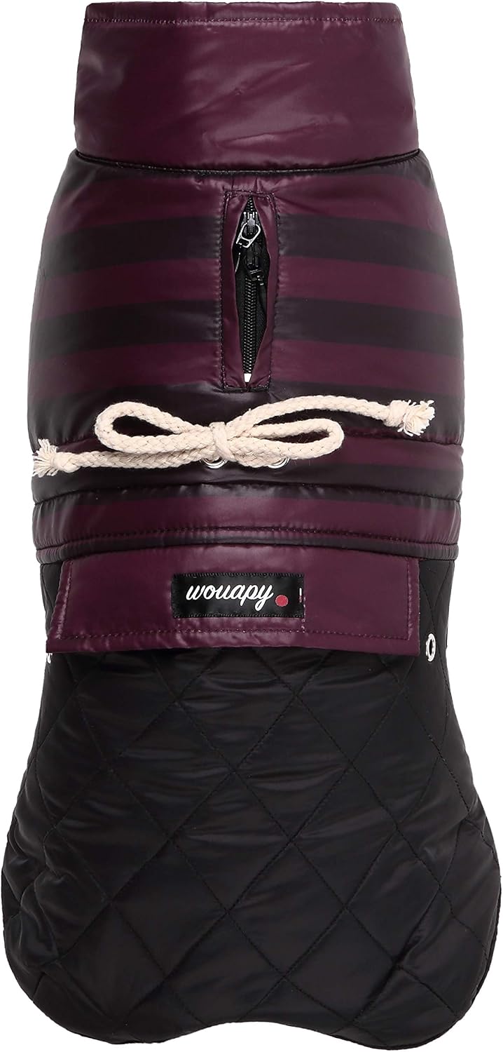 Wouapy Burgundy Dog Coat Size 32 (727932), Burgundy, Purple