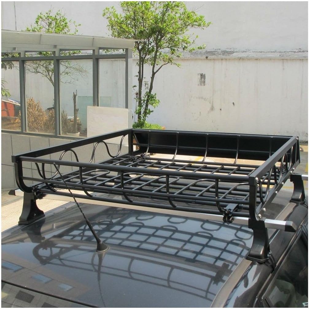 Universal Hard Roof Rack Cargo Car Top Luggage Carrier Basket Travel SUV Holder