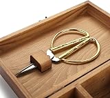 magi Gift Wooden Sewing Box Organizer with Sewing Kit Accessories 8.3 x 5.3 x view 5