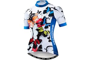 JPOJPO Women Cycling Jersey Bicycle Team Bike Short Sleeve Racing T-Shirt Clothing Sport Tops Flower Butterfly Skull