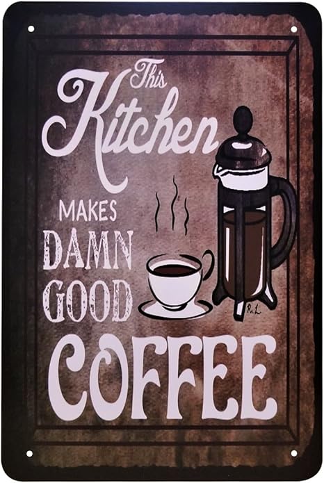 Amazon ファン Fun ブリキ看板 コーヒー Da ポスター フレンチプレス カフェ インテリア雑貨 インテリア オンライン通販