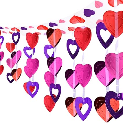 Amazon Com Kuuqa 12 Feet Valentine S Ceiling Decoration Heart