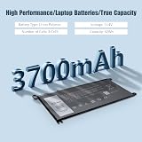 BIUBOTY WDXOR Laptop Battery 11.4V 42WH for Dell Inspiron Latitude Vostro 3CRH3 view 2
