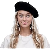 Lanzom Wool Blend Women Beret Hat French Beret Cap Winter Fashion Solid Color Hat for Women Girls Lady