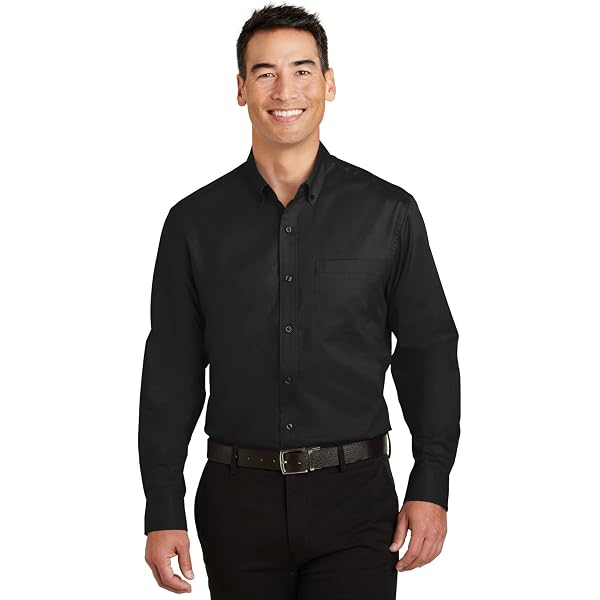 Amazon.com: Geoffrey Beene Mens Classic Fit Sateen Stretch Button Down Dress  Shirt Formal Wrinkle Resistant Black Solid : Clothing, Shoes & Jewelry