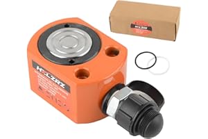 HZLZRZ 20 Ton Hydraulic Ram Jack and Single Acting Lifting Cylinders, Porta Power Hydraulic Kit, Industrial Mini Cylinder, Stroke 0.44in (Jack/201)