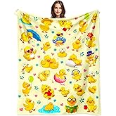 Duck Blanket Gifts for Duck Lover Soft Flannel Ducks Throw Blanket Gifts for Women Ducks Themed for Kids Adults 50"x40"