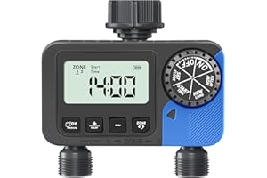 DGTENK Sprinkle Timer Water Timer for Garden Hose: Irrigation Timer System for Yard Lawn with 2 Outlets - Smart Programmable Watering Timer