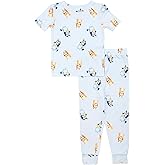 Bluey boys 2-piece Snug-fit Viscose Pajama Set, Soft & Cute for Kids