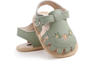 QWZban Infant Baby Boys Girls Summer Sandals Party Wedding Dress Flats Shoes Newborn Crib Shoes First Walkers Prewalkers 0-18 Months