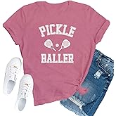 TUPOSU Pickleball Shirt for Women Pickleball Player T-Shirt Pickleball Lover Tee Tops