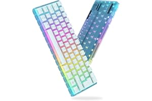 MAGIC-REFINER MK21 60% Mechanical Keyboard,Hot Swappable Outemu Red Switch,19 RGB Backlit Wired Compact Gaming Keyboard with 