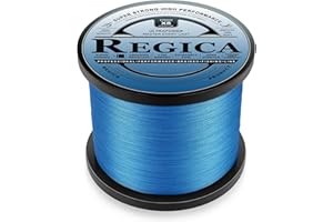 Regica Braided Fishing Line - Abrasion Resistant, Zero Stretch, Ultra-Thin Diameter, Super Strong - 4 Strand 8 Strand, 6lb-100lb, 150/300/500 Yards for Saltwater or Freshwater, Colored Braid Line