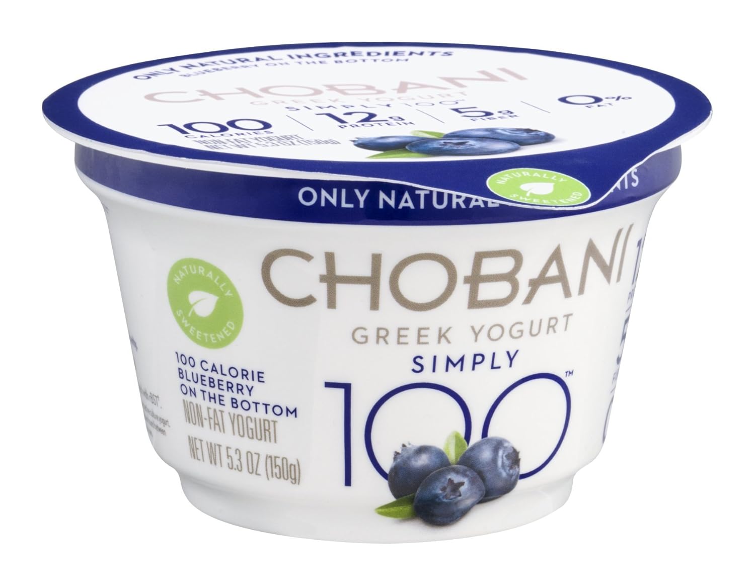 Chobani Simply 100 Calorie Blueberry on the Bottom Non Fat
