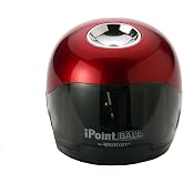 Westcott iPoint Ball Battery Pencil Sharpener | Light Battery Pencil Sharpener, No Mess EZ View Shavings Reservoir, Double Blade. Home, Office, School or Classroom