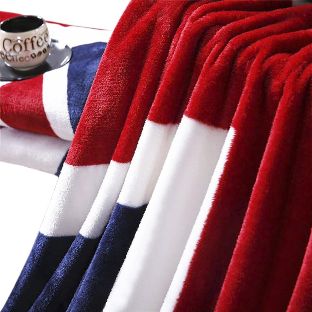 Union Jack Fluffy Blankets Soft Fleece Sofa Bed Throws English Flag Chair Couch Lap Throw Blanket Sherpa Bedding Plush Travel Car Blanket Bedspread Bed Warmer Blanket - Image 5