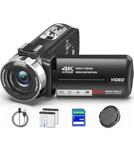 Amazon.com : THPACIP 4K Camcorder Video Camera 80MP IR Night