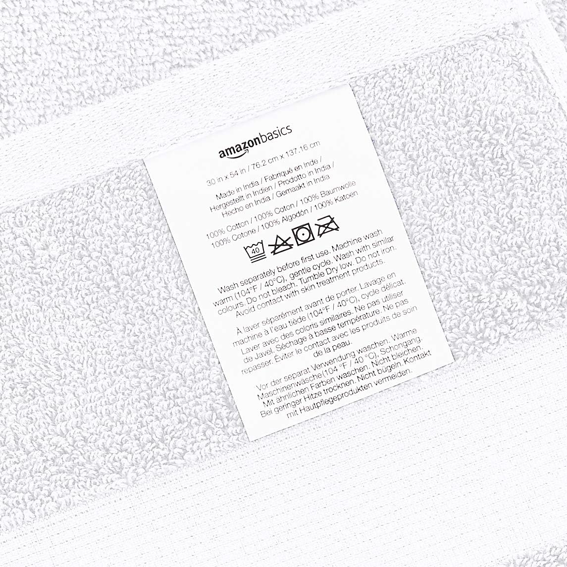 Basics Dual Performance Washcloths - 12-Pack, Scenic Snow: Home & Kitchen
