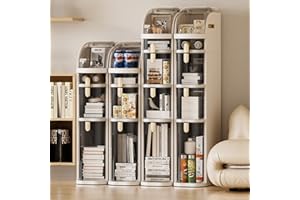 WEAFIEO Small Bathroom Storage Cabinet Waterproof 7.09″ Narrow Slim Gap Organizer 2-Tiers Side Rolling Unit with Clear Drawers and Handle for Small Kitchen Laundry Living Room Toilet Gap