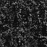 STEZHOU 4oz Black Crinkle Cut Paper Shred Filler great for Gift Wrapping, Basket Filling, Birthdays, Weddings, Anniversaries, Valentines Day, and other occasions