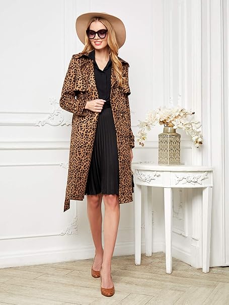 Fasionable leomuster coat leoppard print nylon