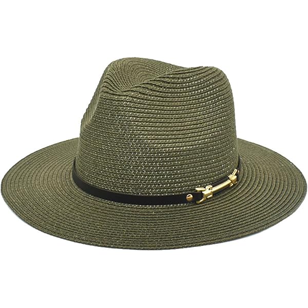 C.C Exclusives Woven Straw Fedora Hat Green Band S/M Lightweight Summer EUC Bruno Capelo Straw Summer Dress Hat Emerald Green Fedora JU905 main image 4