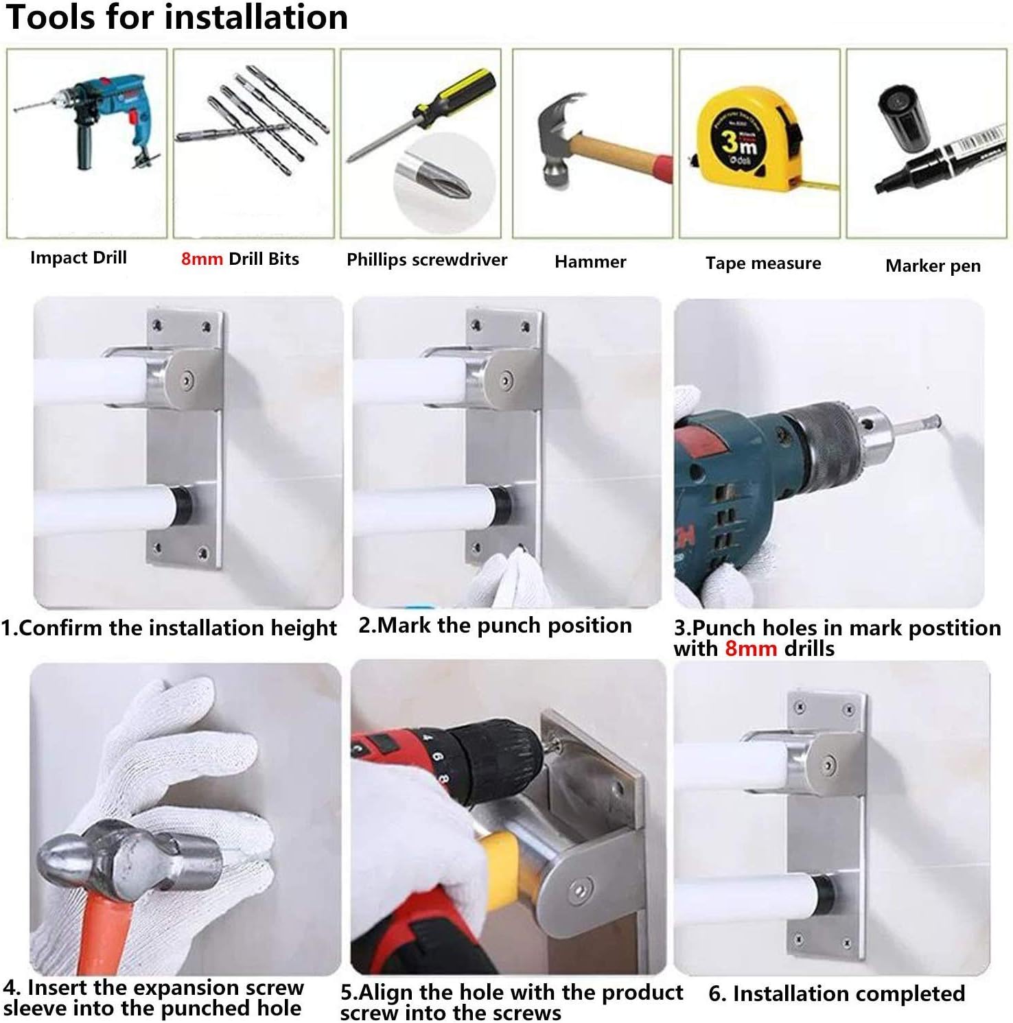 MEETWARM Handicap Rails Foldable Toilet Grab Bar Handles Bathroom Seat Support Bars Flip-Up Grab Arm Hand Grips Safety Handrails for Elderly Disabled Pregnant Anti Slip Shower Assist Aid: Home Improvement