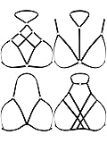 SATINIOR 4 Pieces Women Harness Strappy Hollow Out