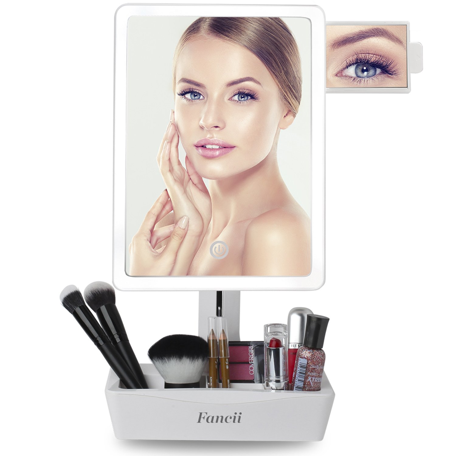 Fancii LED Lighted Large Vanity Makeup Mirror with 10X Magnifying